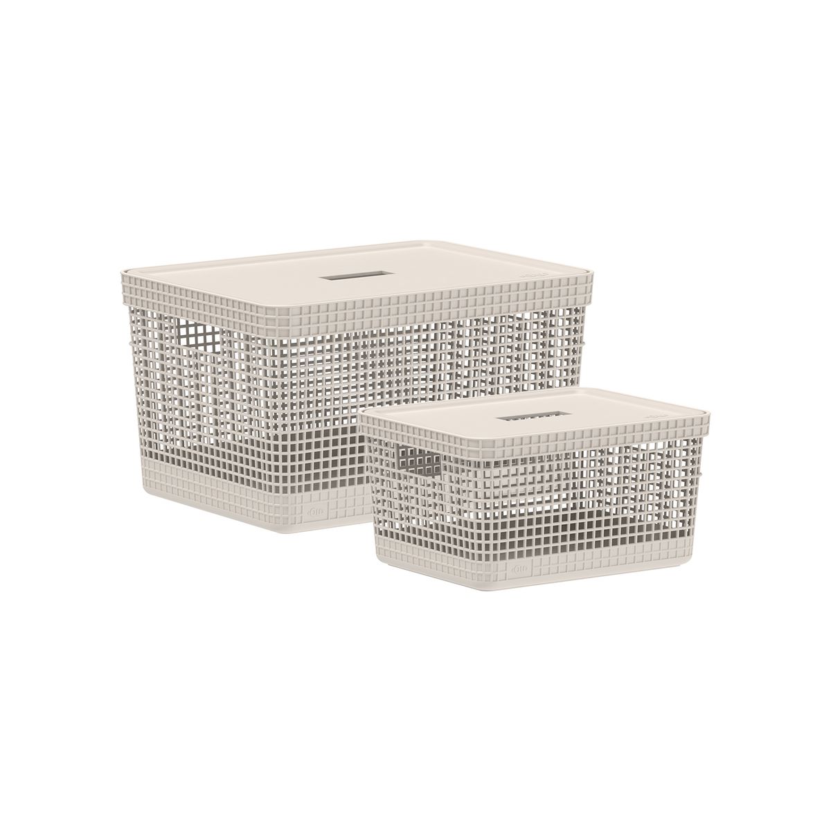 OU - Set x2 Cestos Grid con Tapa