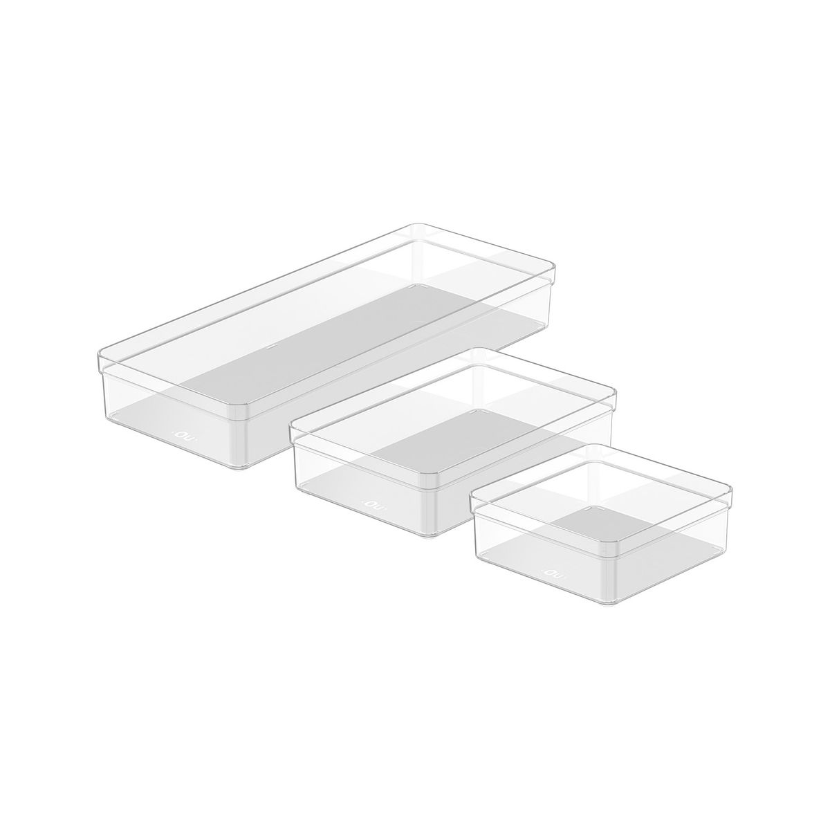 OU - Set x3 Organizadores de Cajón Clear