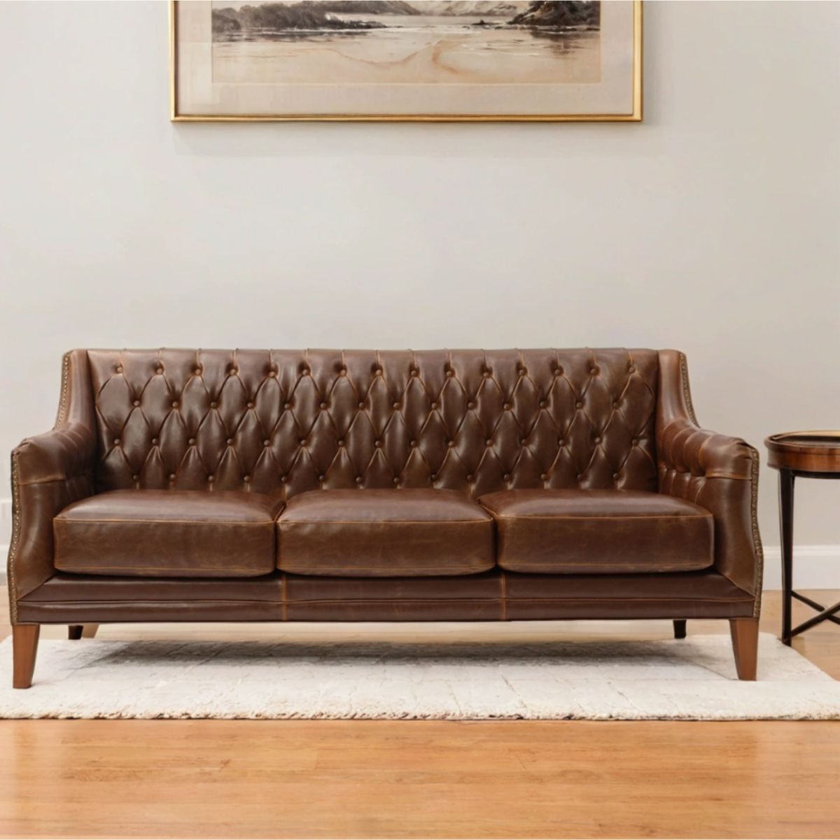 BASEMENT HOME - Sofá 3 Cuerpos Scotland Cuero Reconstituido