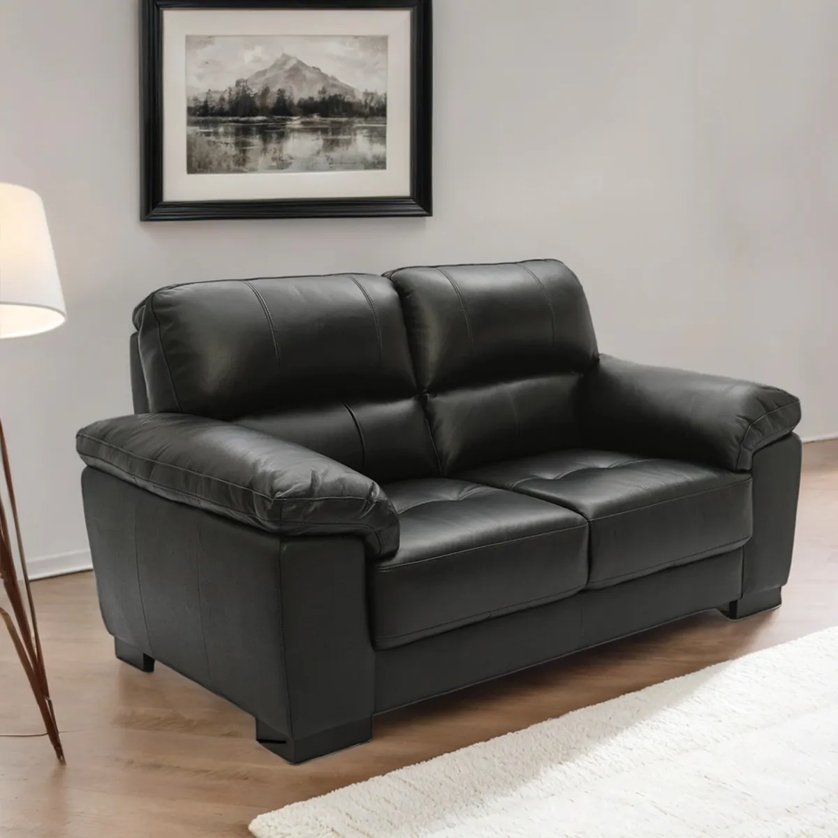 BASEMENT HOME - Sofá Grand Miller 2 Cuerpos Cuero Combinado