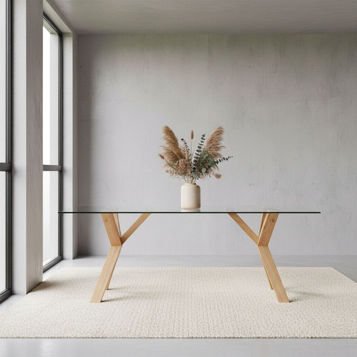 BASEMENT HOME - Mesa De Comedor New Riviera Vidrio (6 Puestos)