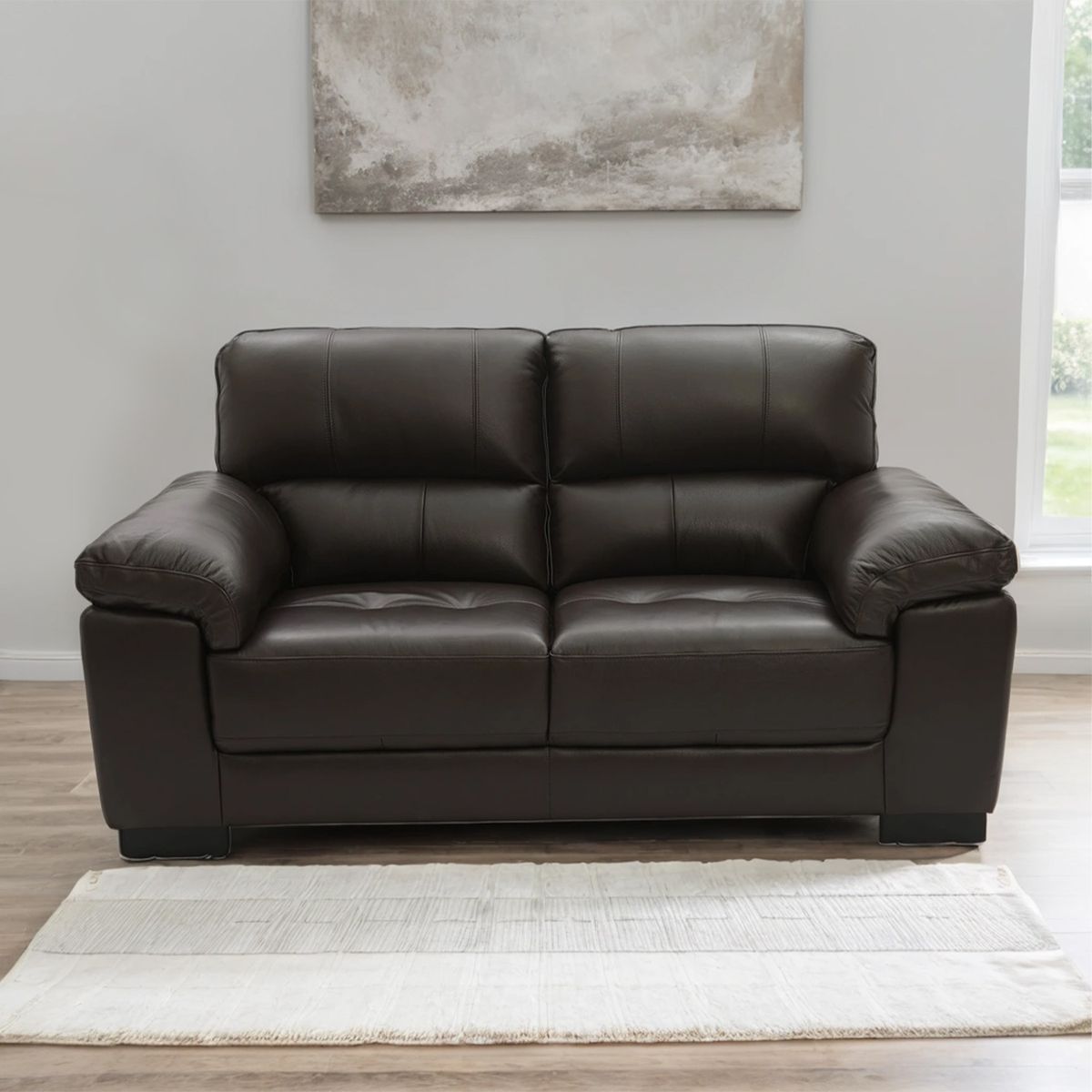 BASEMENT HOME - Sofá Grand Miller 2 Cuerpos Cuero Combinado