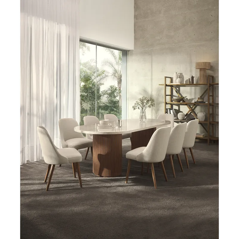 BASEMENT HOME - Mesa De Comedor Ovalada Victoria (8 Puestos)