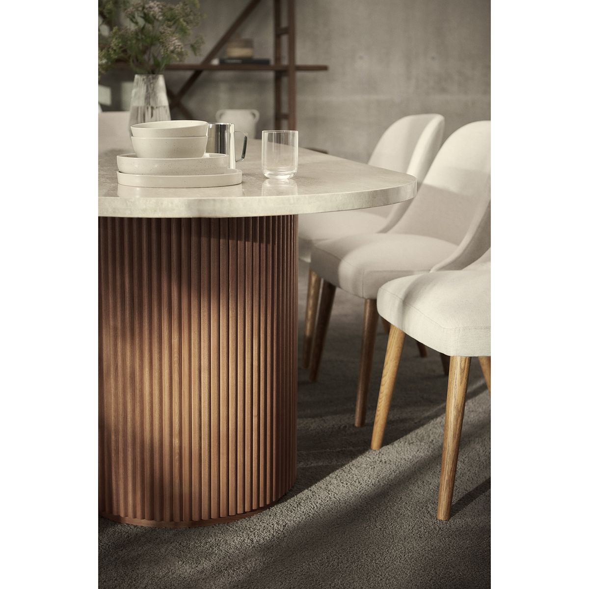 BASEMENT HOME - Mesa De Comedor Ovalada Victoria (8 Puestos)