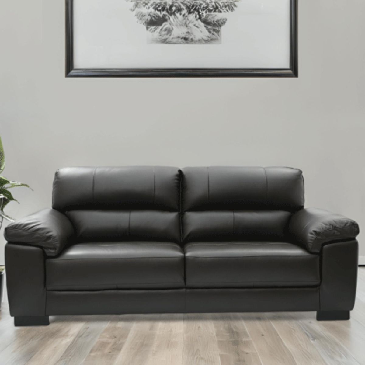 BASEMENT HOME - Sofá Grand Miller 3 Cuerpos Cuero Combinado