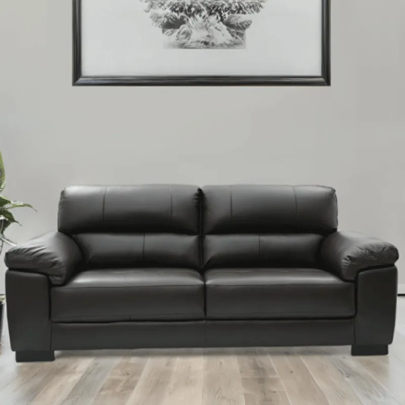 BASEMENT HOME - Sofá Grand Miller 3 Cuerpos Cuero Combinado