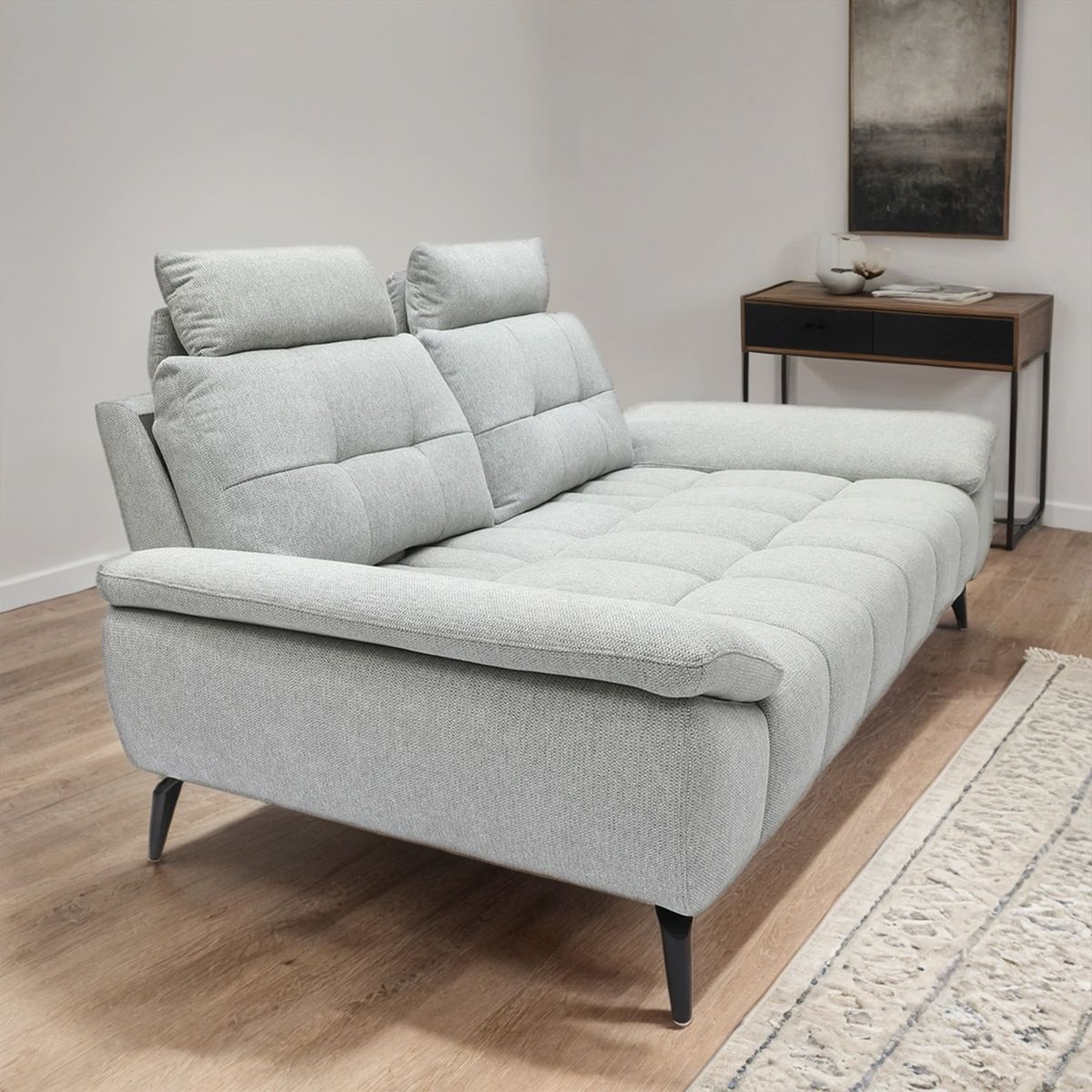 BASEMENT HOME - Sofá con Cabecera Reclinable y Push Back  Noruega 3 Cuerpos