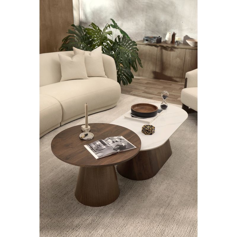 BASEMENT HOME - Set X2 Mesas Auxiliares Brown