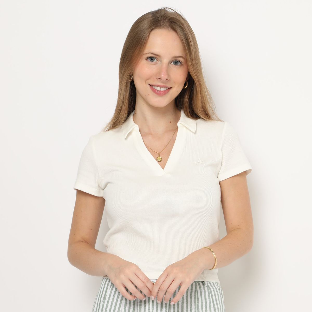 AMERICAN ABBEY - Polo Manga Corta Algodón Mujer American Abbey