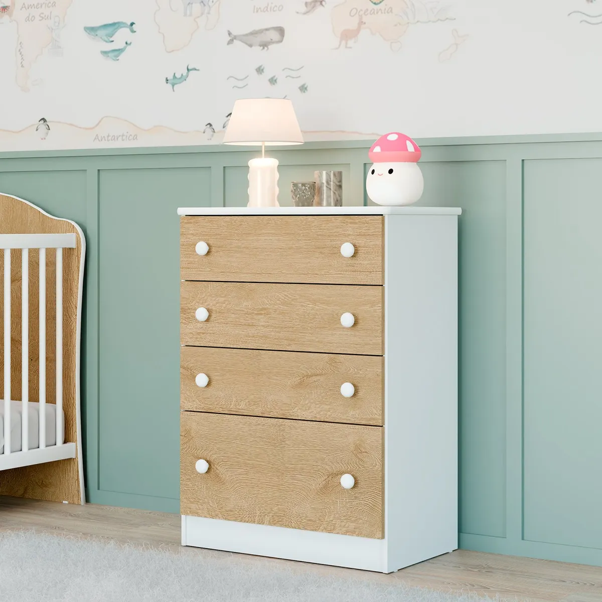 MICA KIDS - Cómoda Bitono 4 Cajones