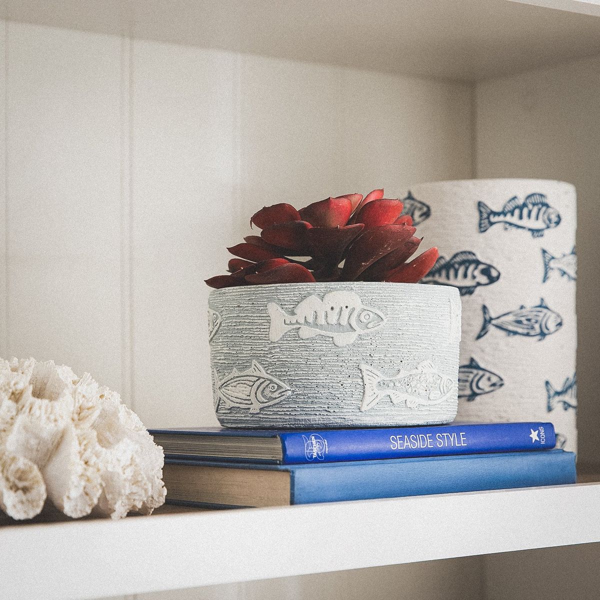 BASEMENT HOME - Maceta Peces Gris 15x8cm