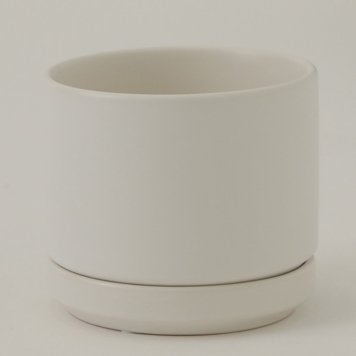 MICA - Maceta Redonda Lisa Blanca 