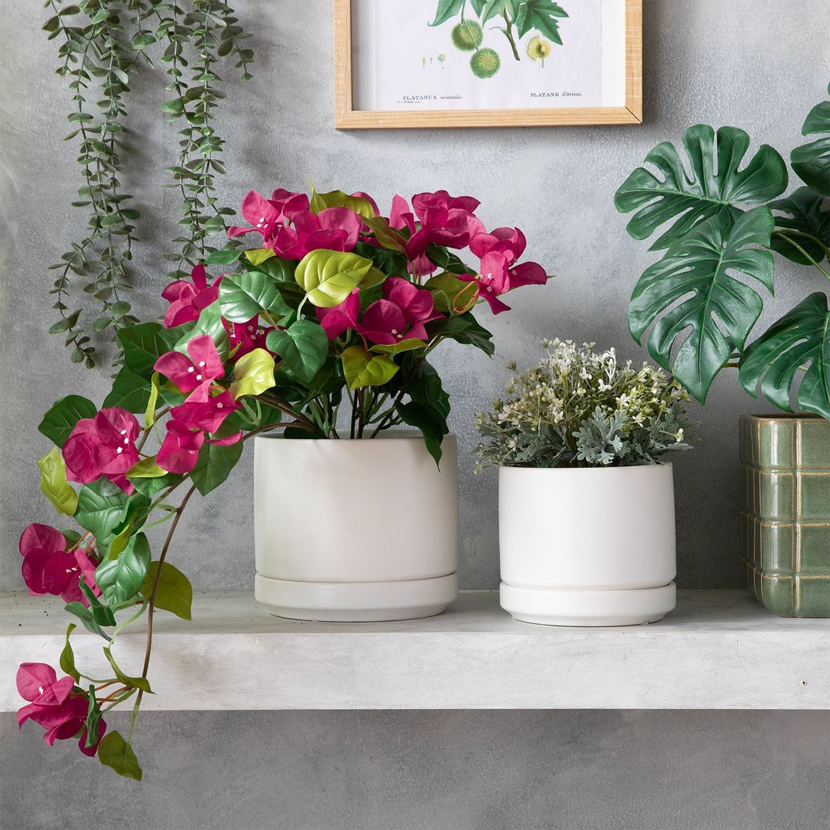 MICA - Maceta Redonda Lisa Blanca 