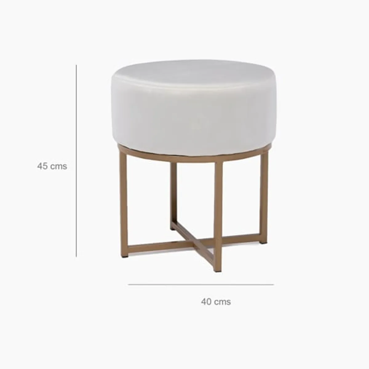 ROBERTA ALLEN - Pouff Velvet Metal 40x45cm