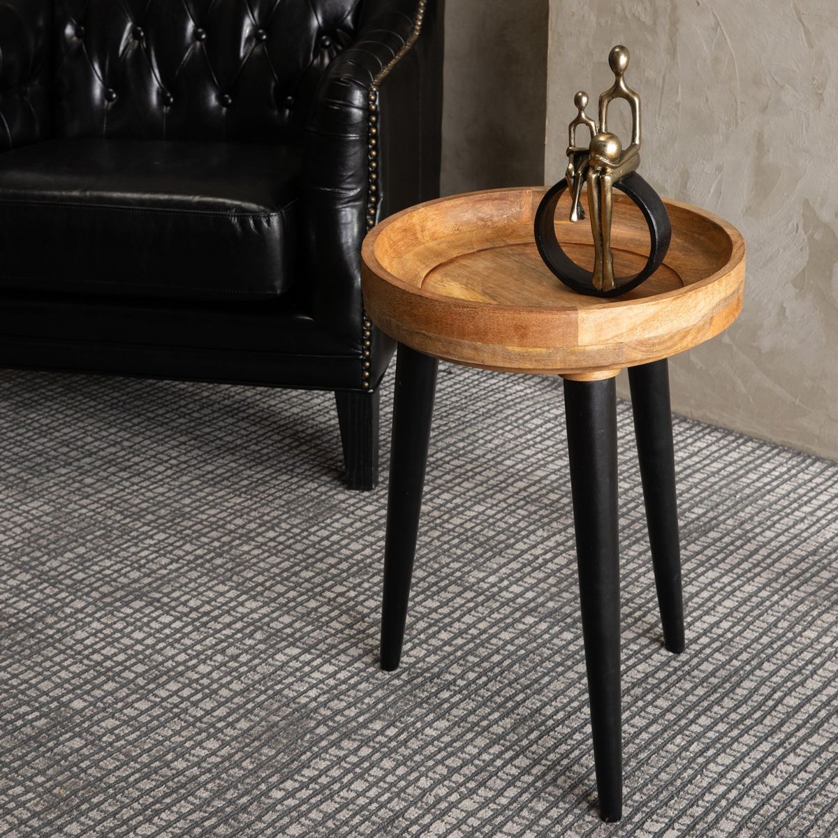 BASEMENT HOME - Mesa Auxiliar Madera 60x40cm