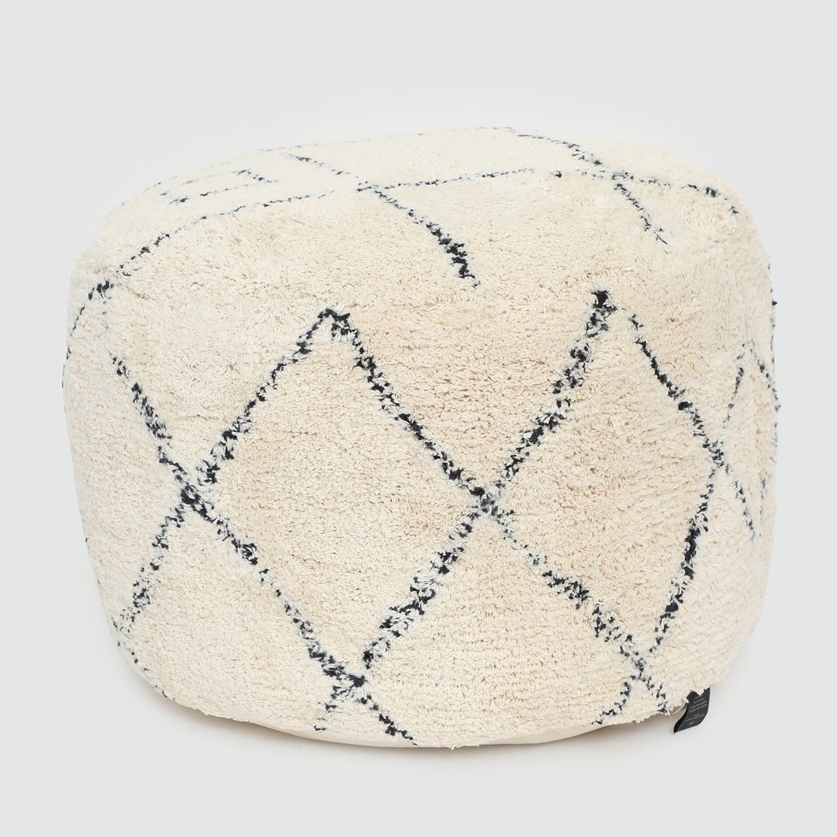 BASEMENT HOME - Pouff Blanco Lineas 50x50cm