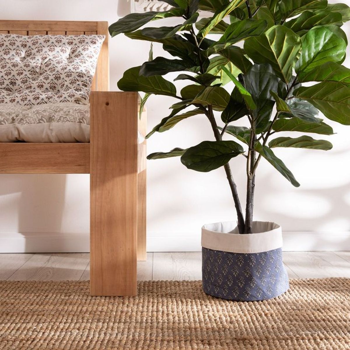 ROBERTA ALLEN - Canasto De Tela Naranja 20x25cm