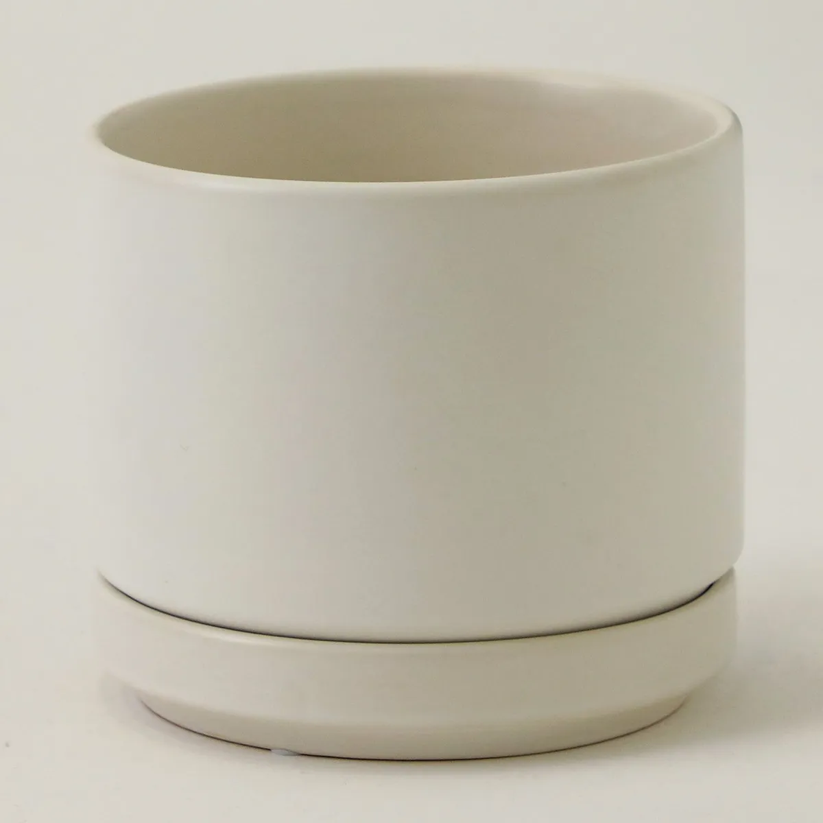 MICA - Maceta Redonda Lisa Blanca 