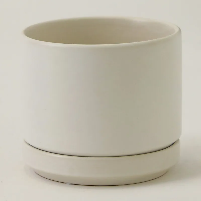 MICA - Maceta Redonda Lisa Blanca 