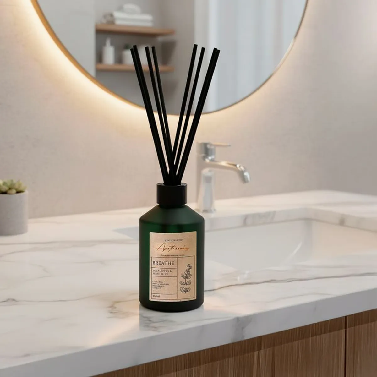 BASEMENT HOME - Difusor Aromático Breathe Eucalipto y Menta 