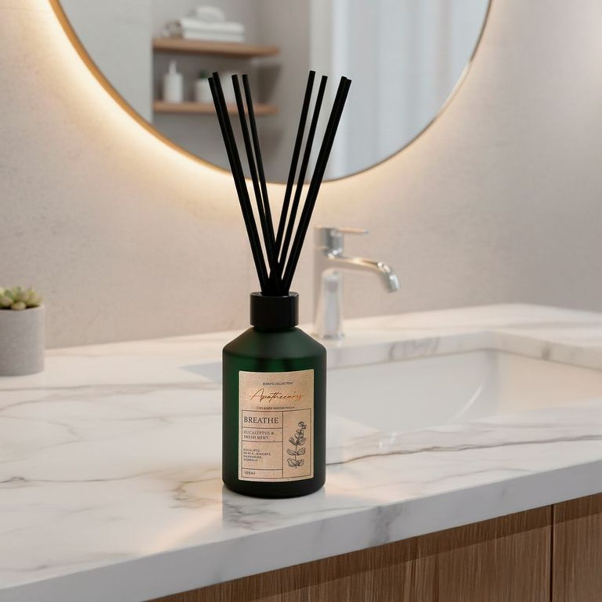 BASEMENT HOME - Difusor Aromático Breathe Eucalipto y Menta 