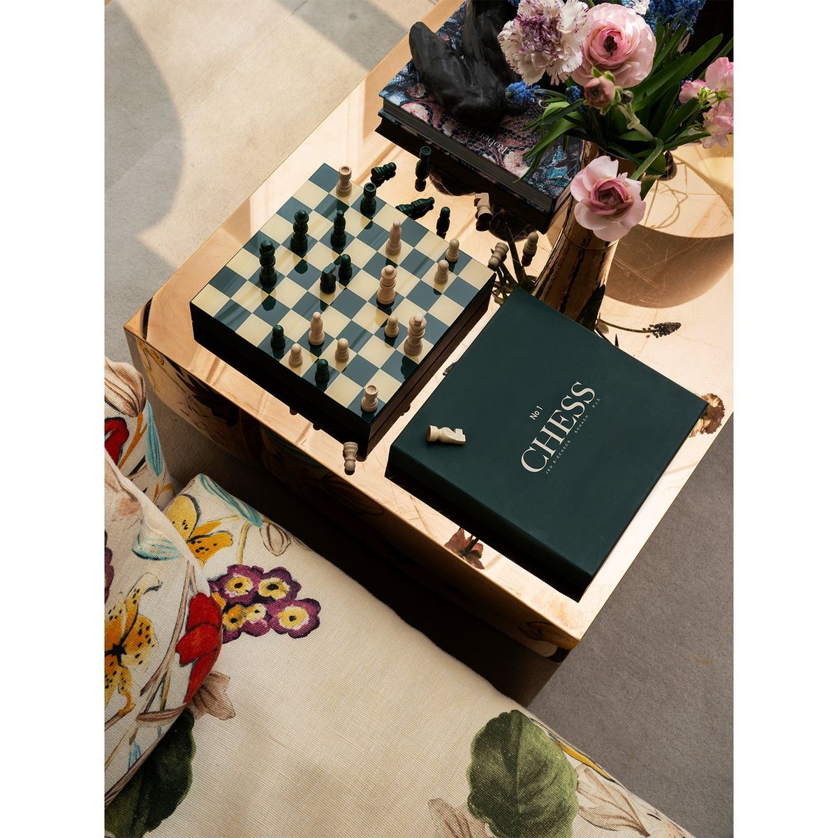 PRINTWORKS - Juego De Ajedrez Verde 25x4cm