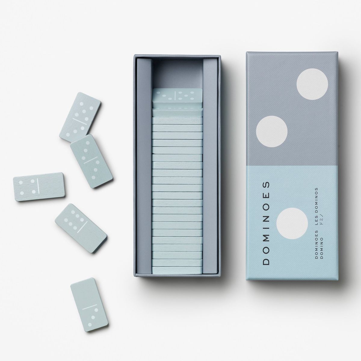PRINTWORKS - Juego Domino Azul 8x21x4cm