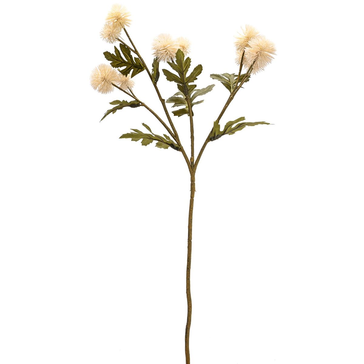 MICA - Ramo Flor Decorativa De Cardo Blanco 55cm