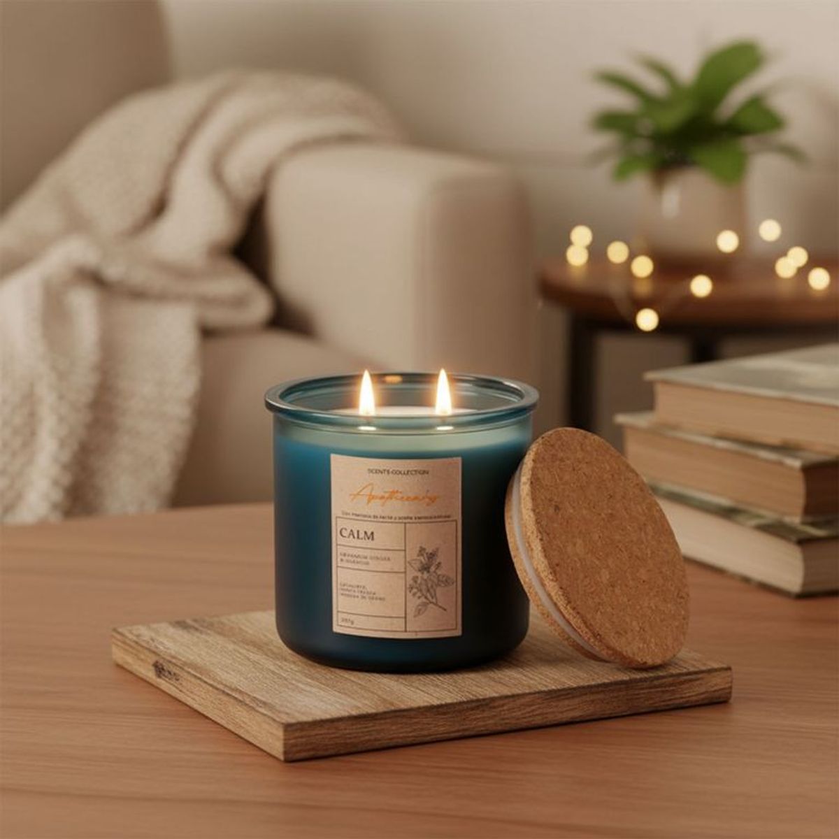 BASEMENT HOME - Vela Aromática Calm Geranio y Madera Fresca