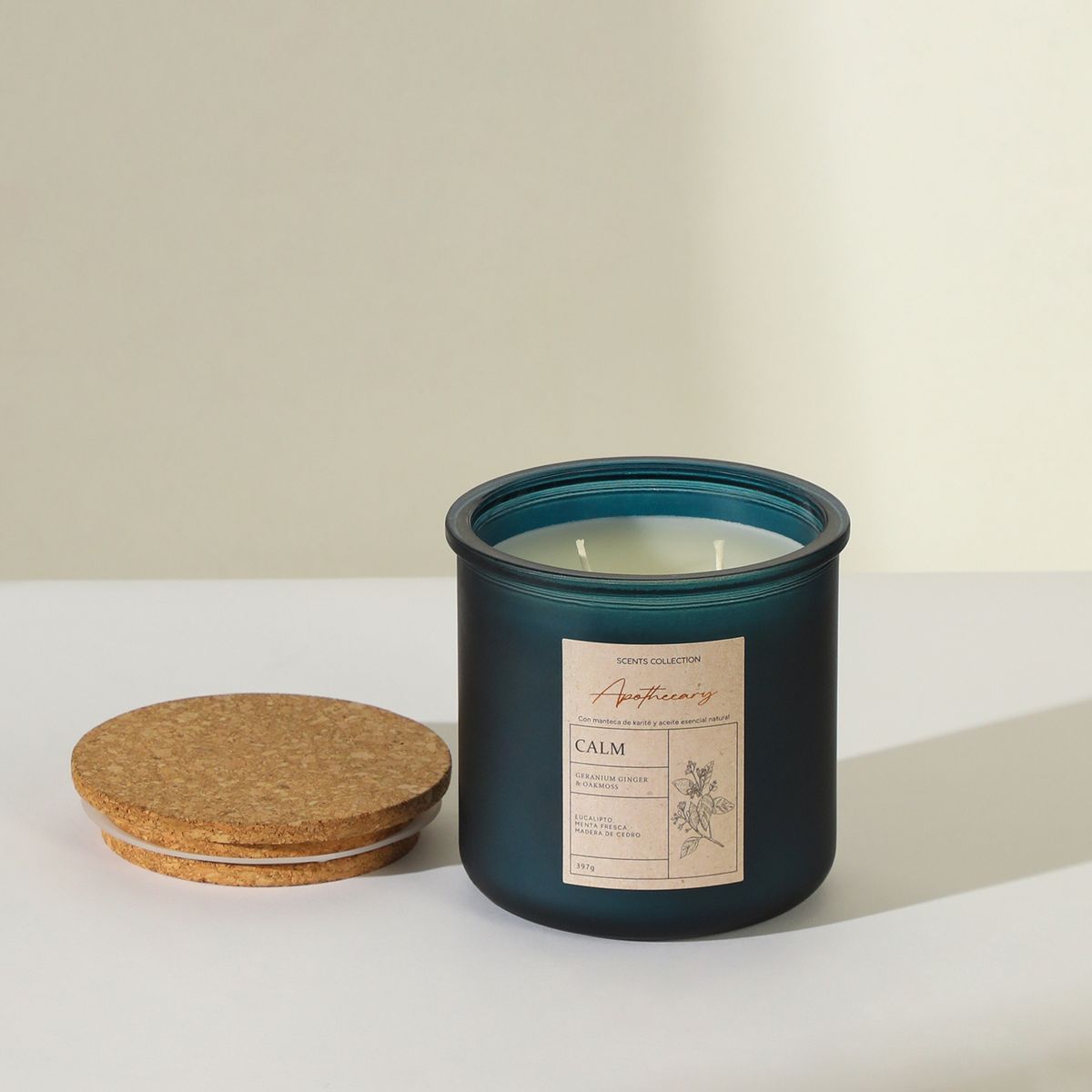 BASEMENT HOME - Vela Aromática Calm Geranio y Madera Fresca