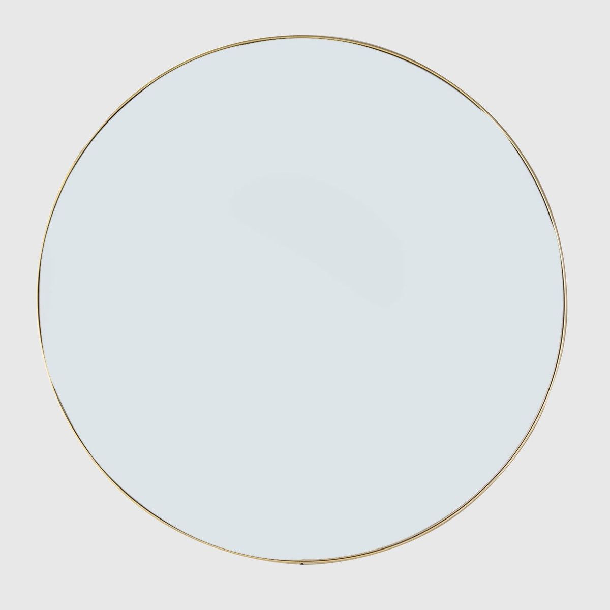 BASEMENT HOME - Espejo Redondo de Metal Dorado