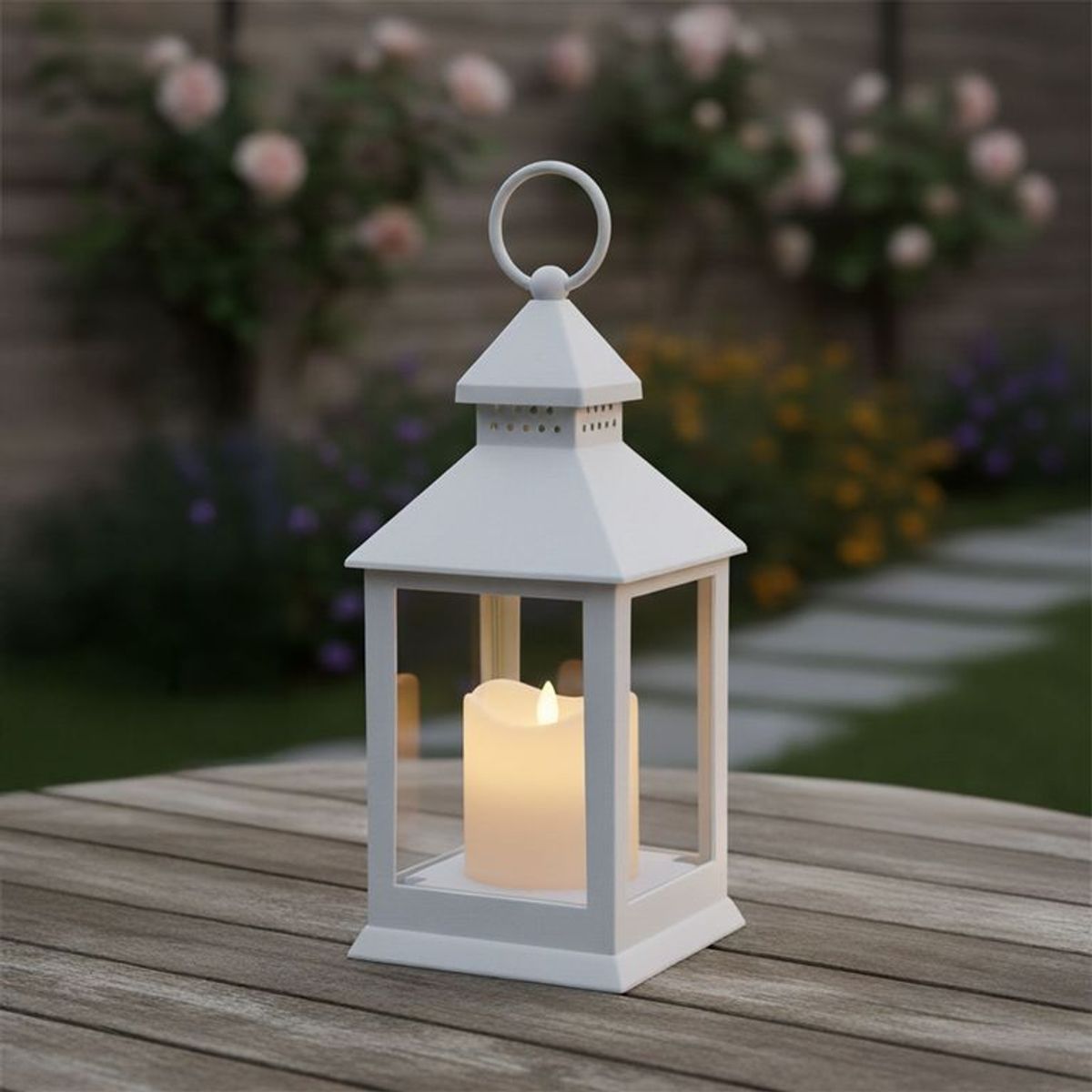 MICA - Farol Vela Blanco 24cm