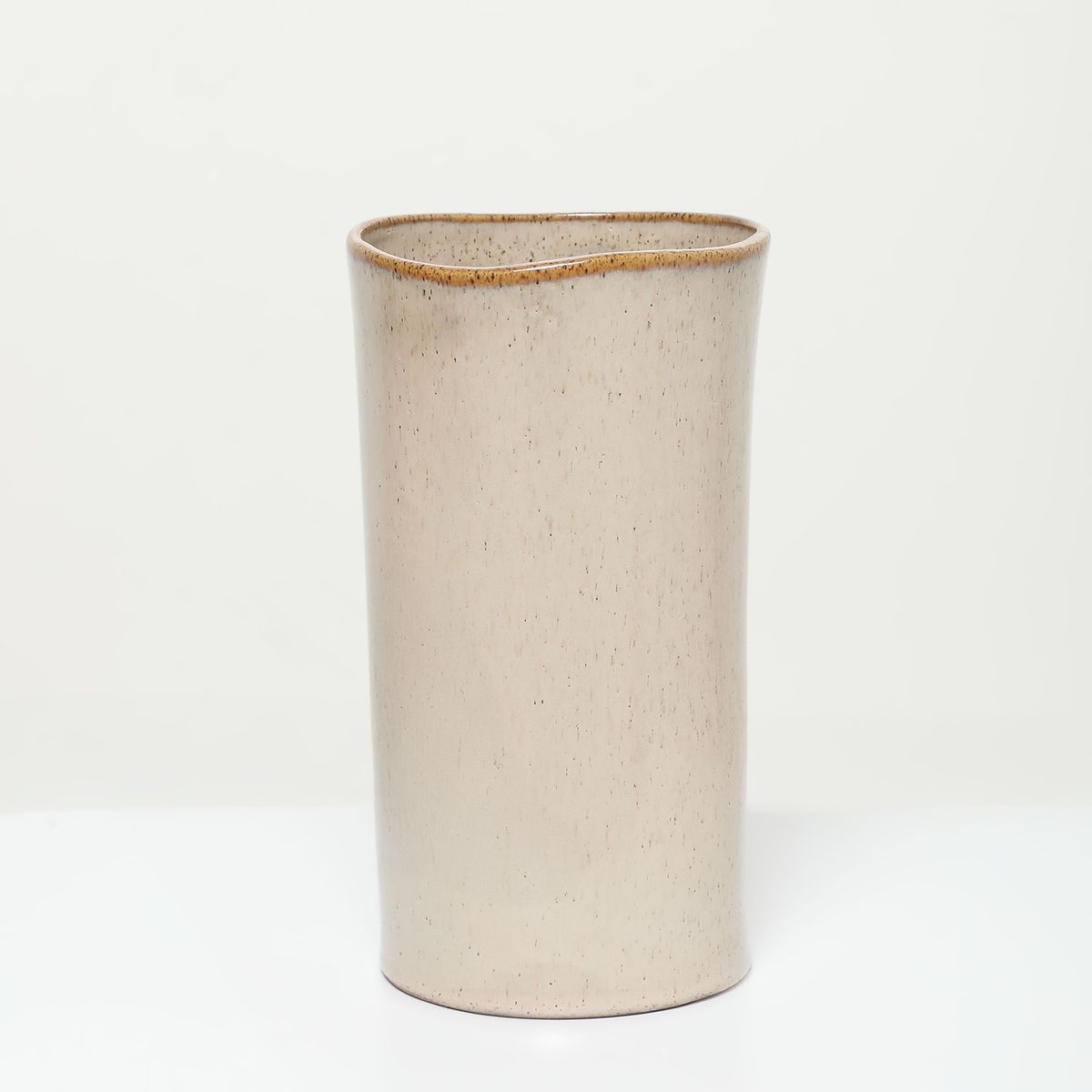 CASA CANTABRIA - Jarrón Decorativo Marrón De Cerámica 25cm