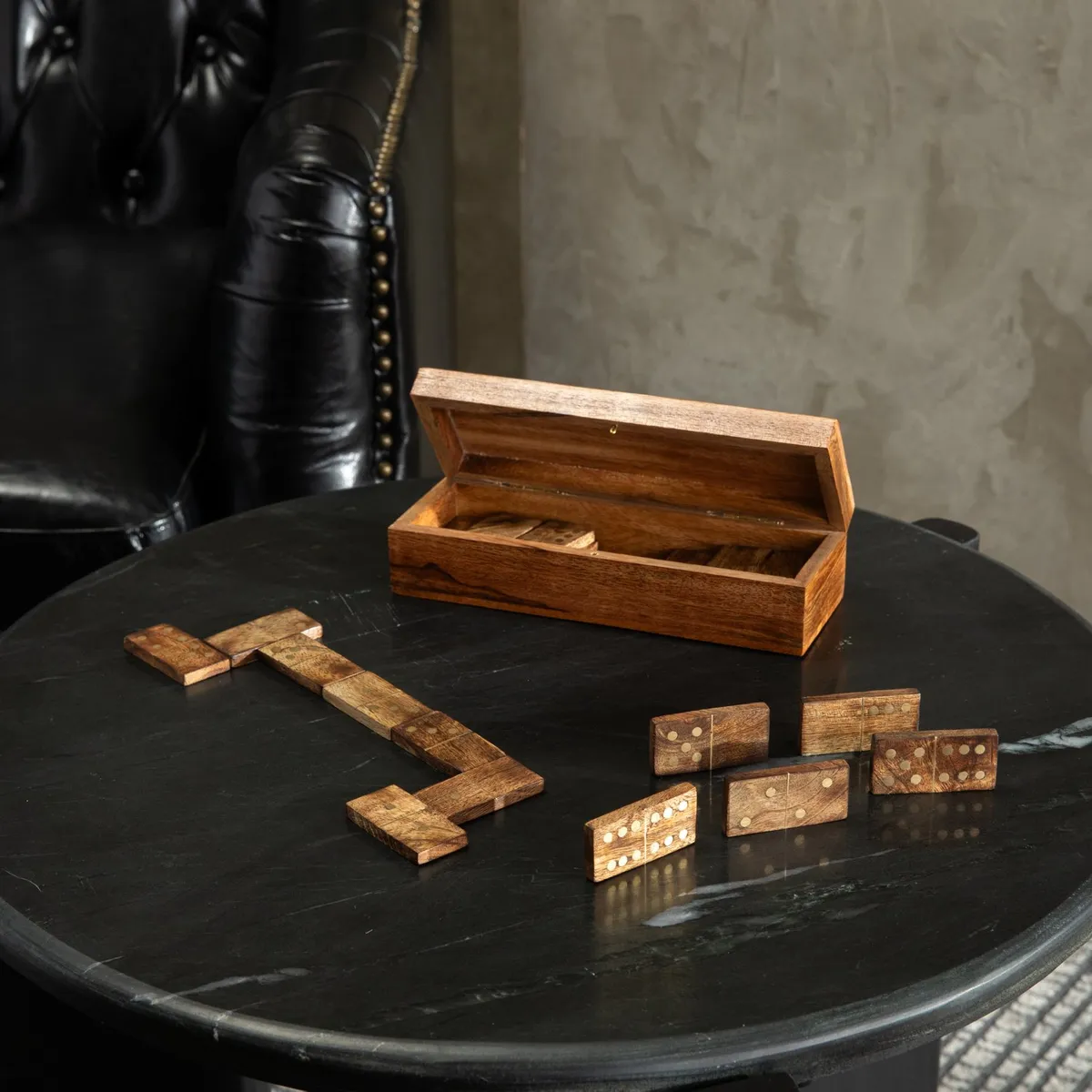 BASEMENT HOME - Juego Dominó De Madera 20x6x6cm