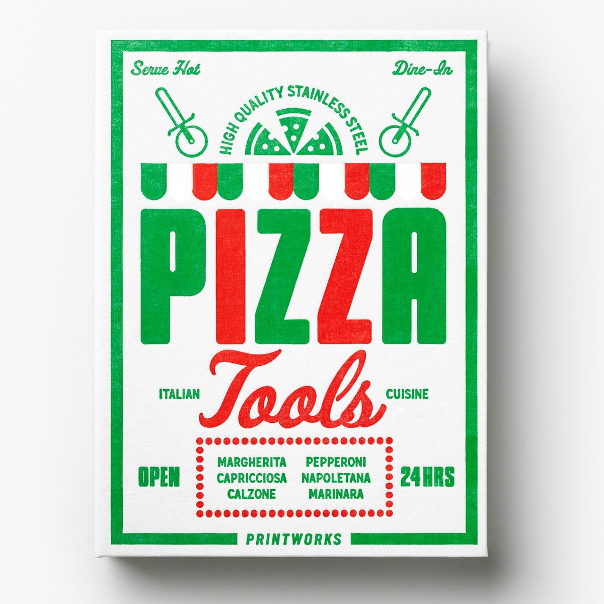 PRINTWORKS - Set Herramientas De Pizza Con Caja Decorativa 26x19x4cm