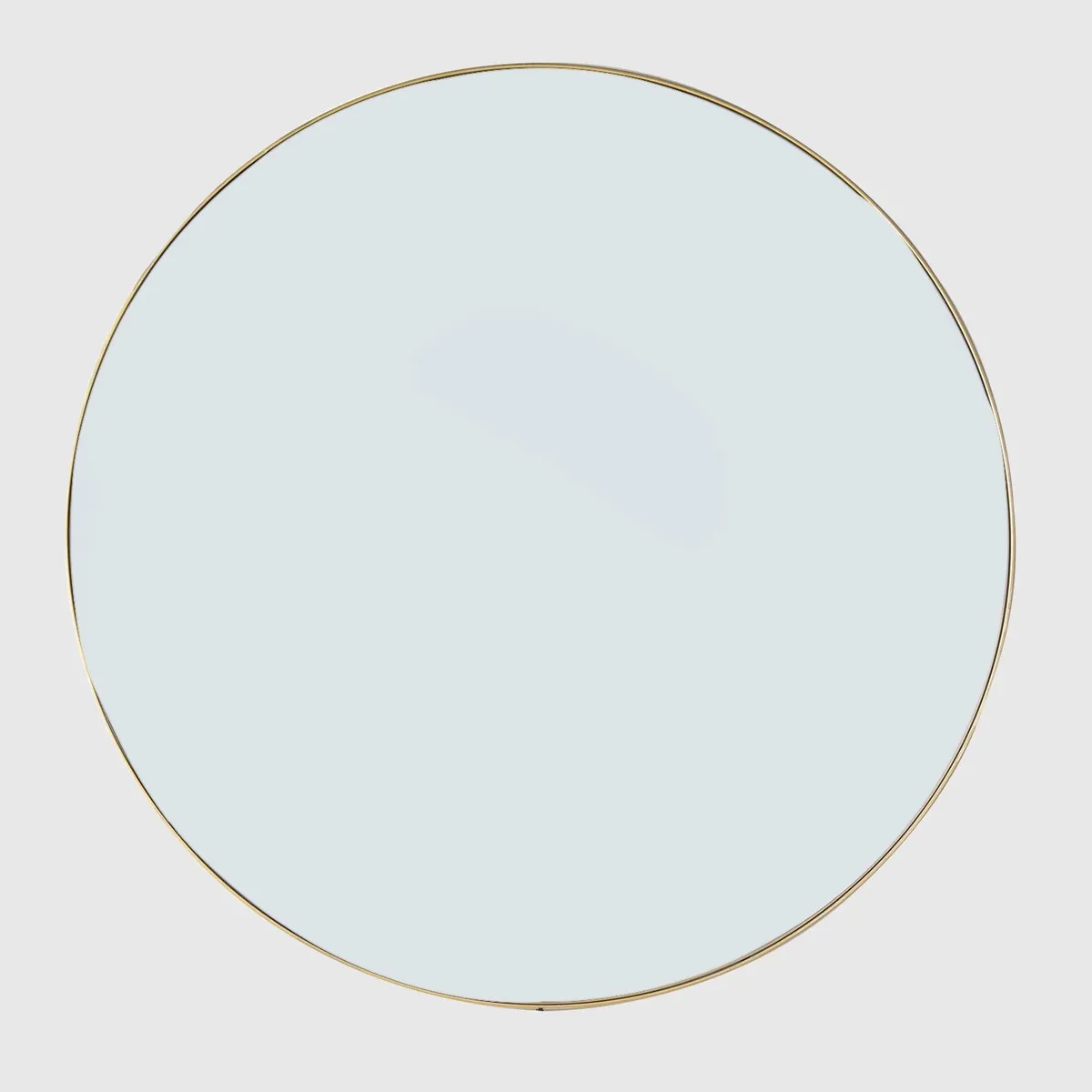 BASEMENT HOME - Espejo Redondo de Metal Dorado