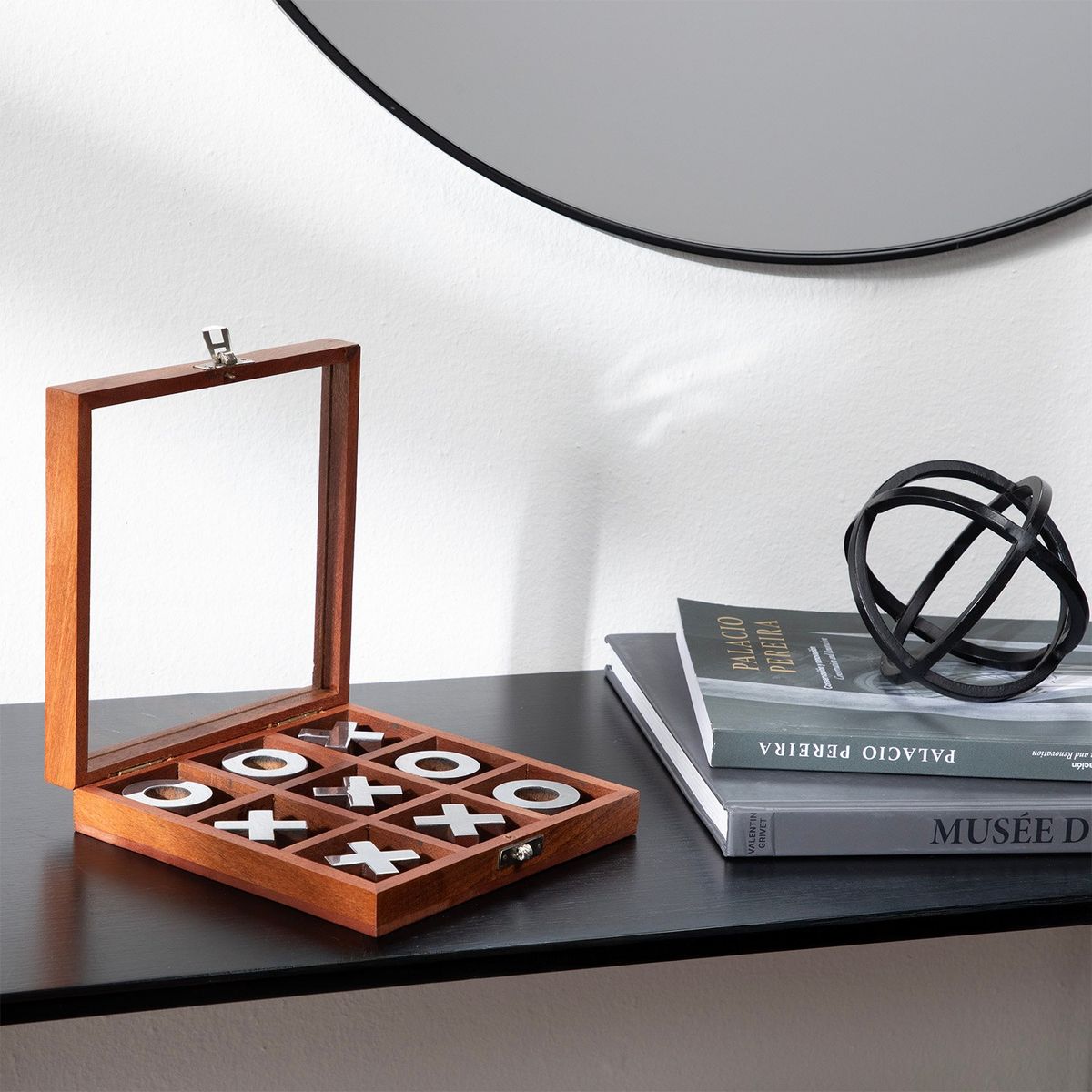 BASEMENT HOME - Juego Decorativo De Madera Tres En Raya 17cm