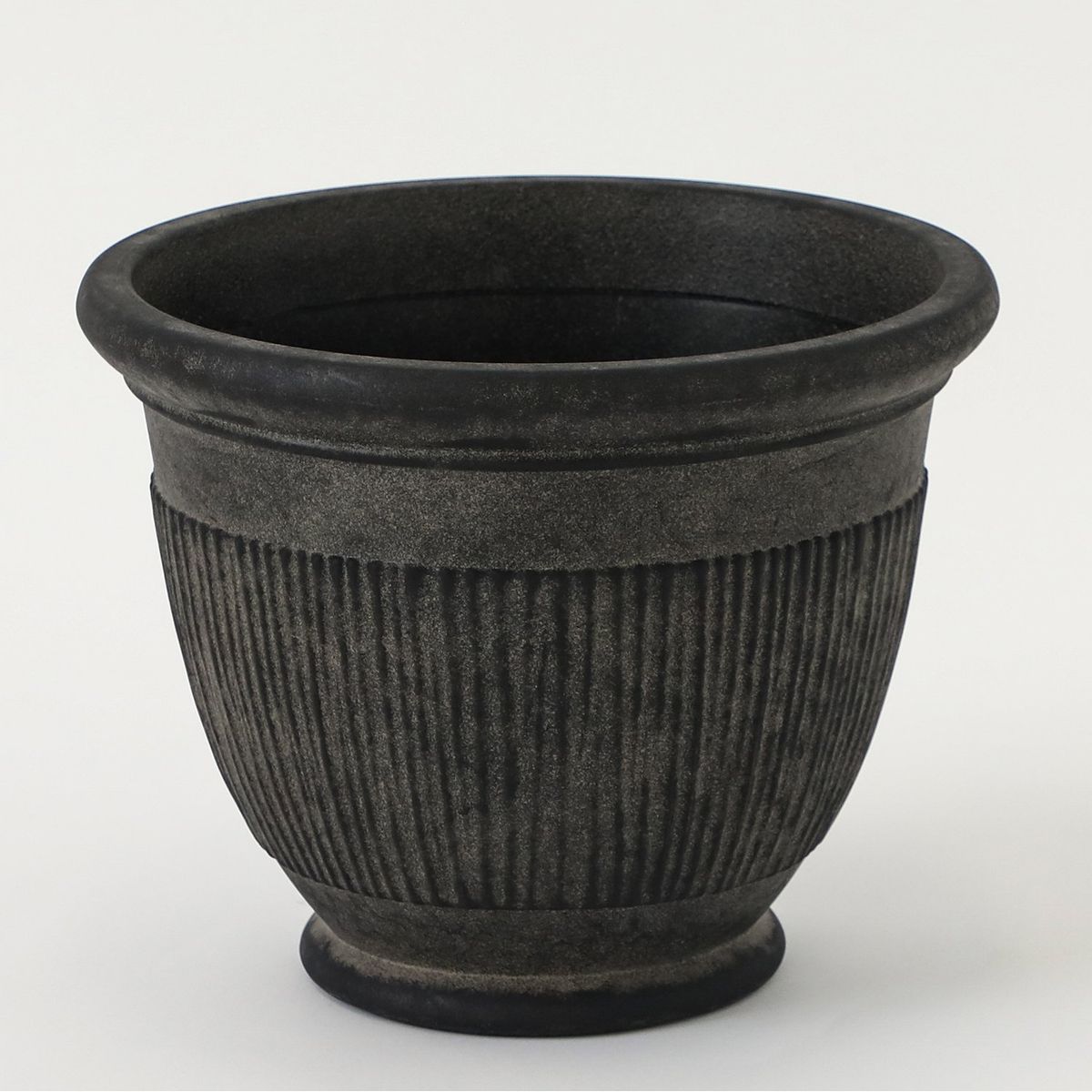 BASEMENT HOME - Maceta Interior/Exterior Gris de Poliresina