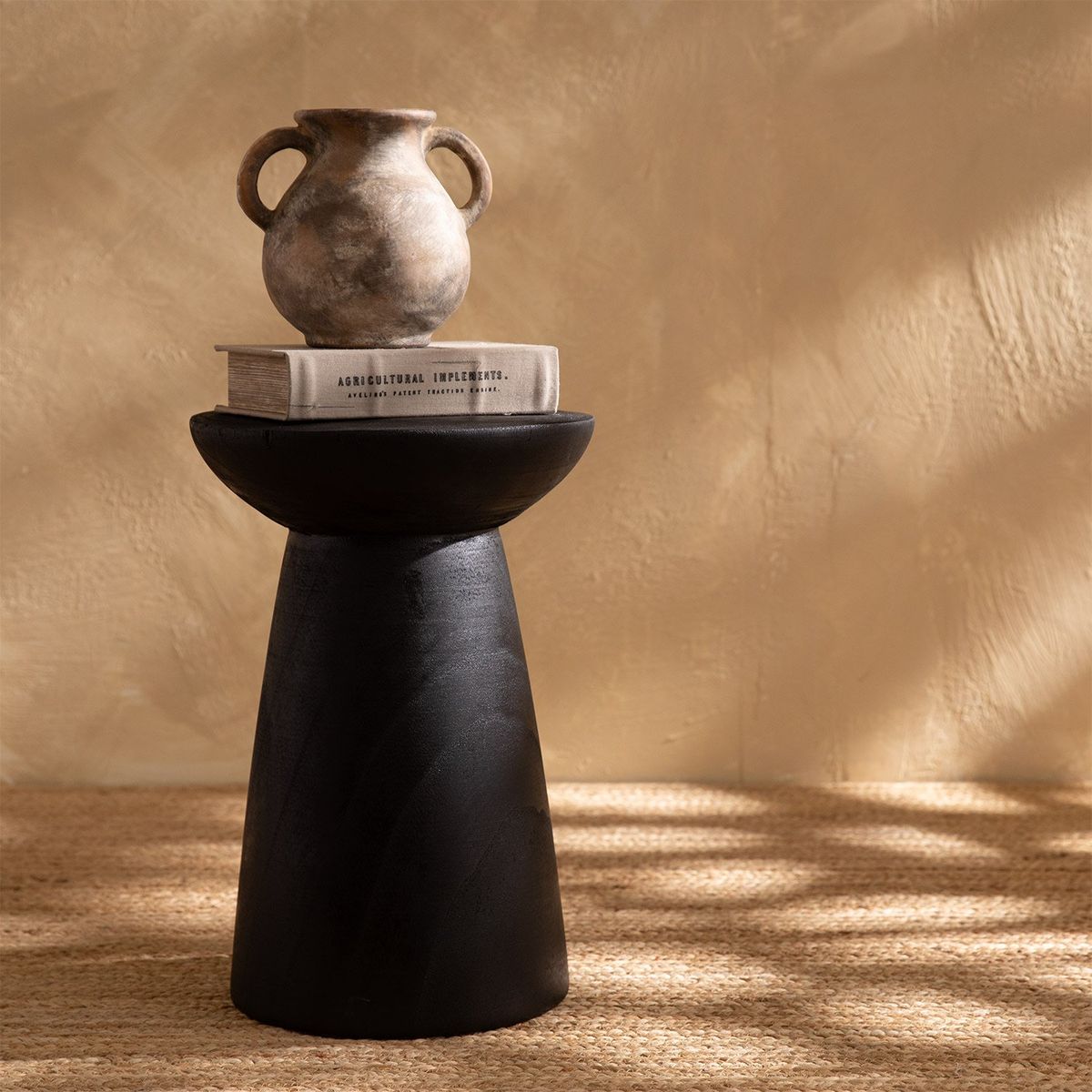 BASEMENT HOME - Mesa Auxiliar Negra 32x48cm