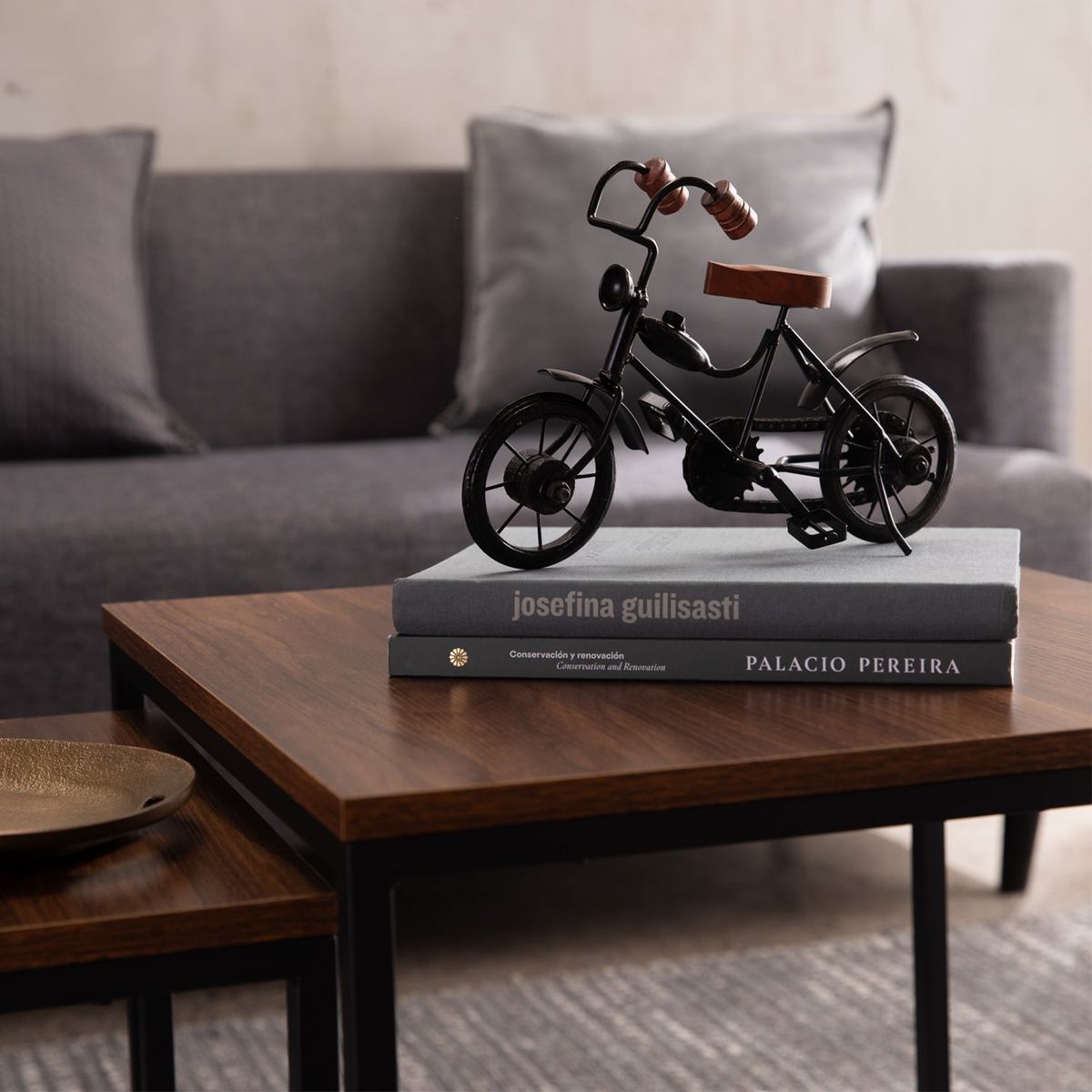 BASEMENT HOME - Adorno Bicicleta Negra Vintage 30x10x22cm