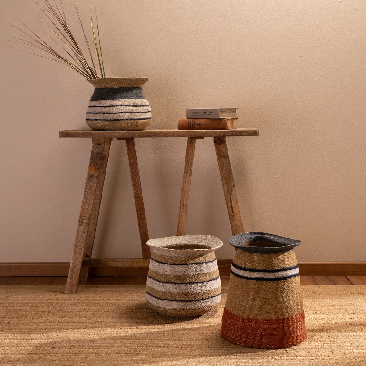 BASEMENT HOME - Canasto Rayas 21x35cm