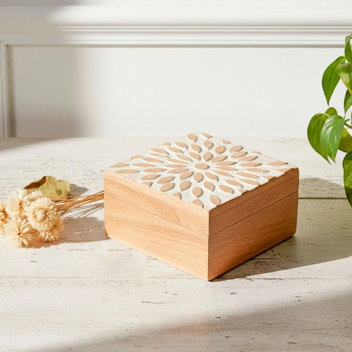 ROBERTA ALLEN - Caja De Madera Decorativa 16x8cm