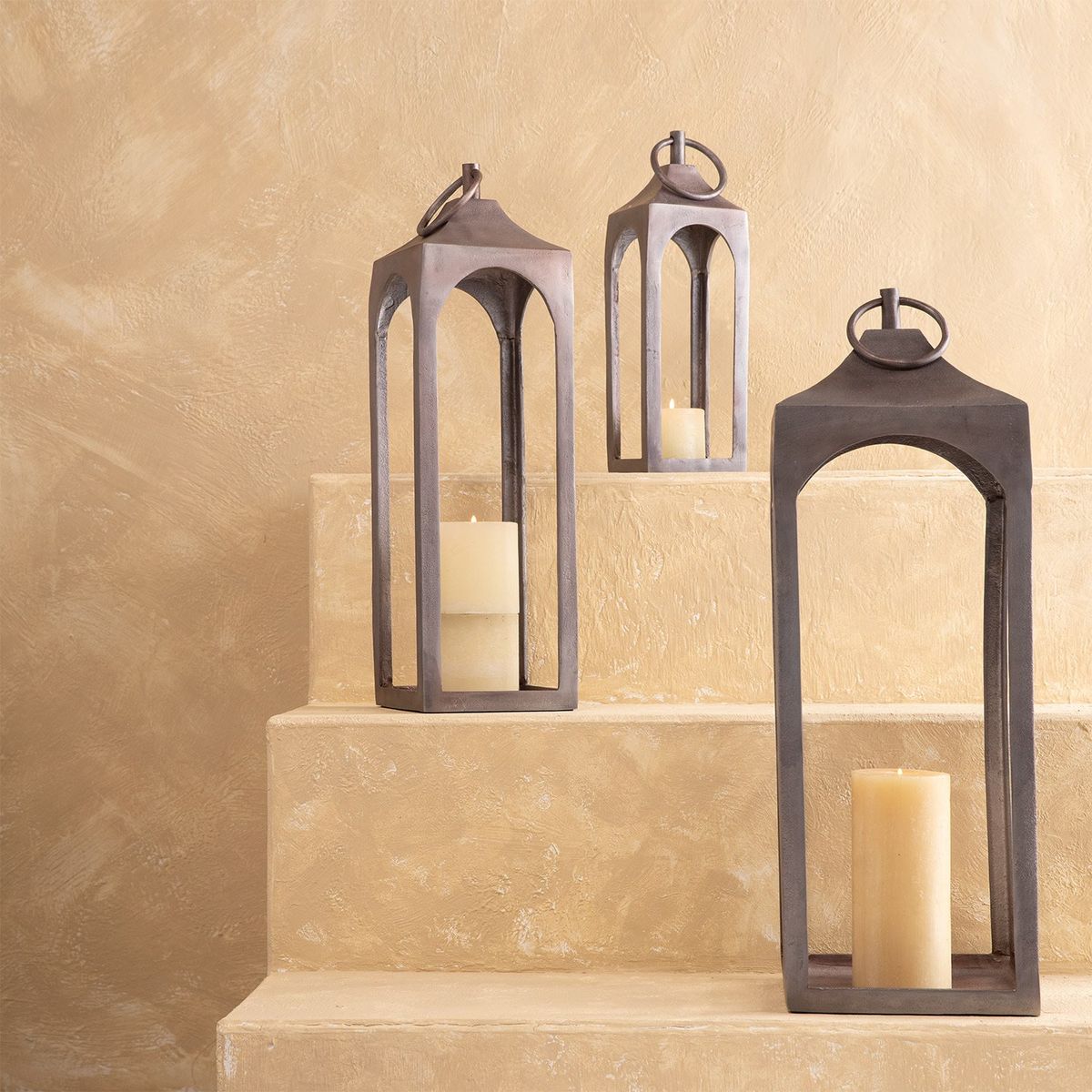 CASA CANTABRIA - Farol Rectangular Negro 65cm