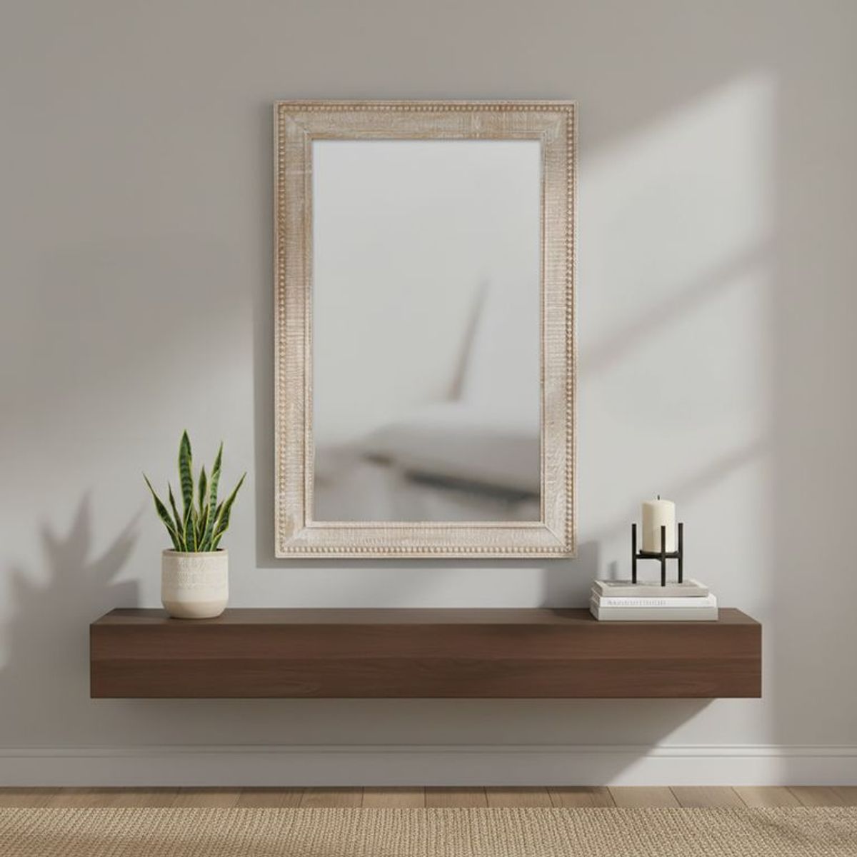 ROBERTA ALLEN - Espejo Rectangular Marco Beige 90x60cm