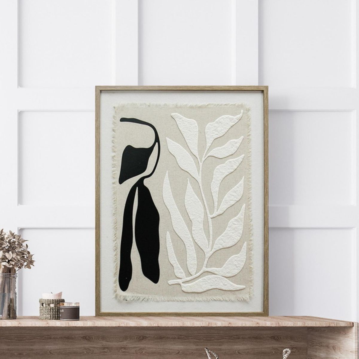 MICA - Cuadro De Tela Hojas 45x60cm