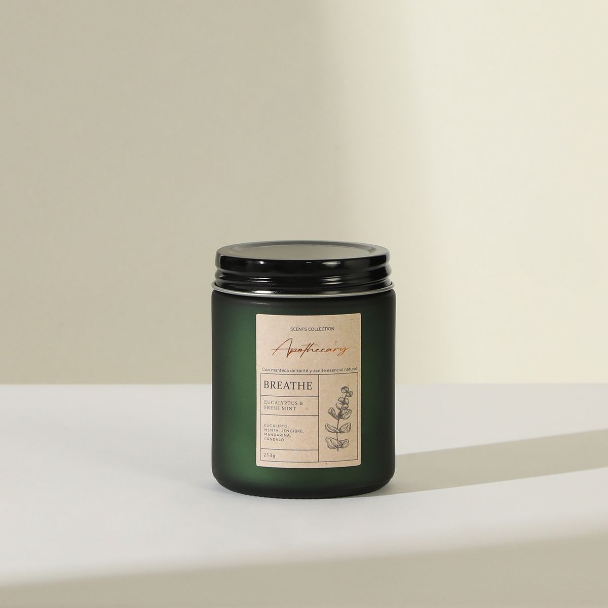 BASEMENT HOME - Vela Aromática Breathe Eucalipto y Menta 