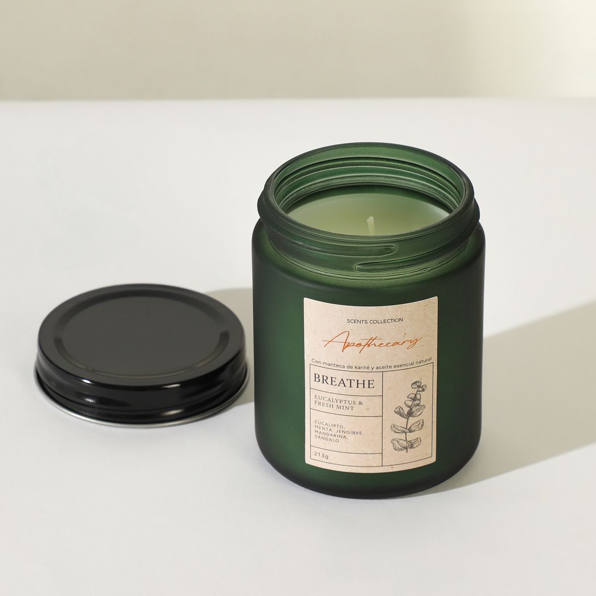 BASEMENT HOME - Vela Aromática Breathe Eucalipto y Menta 