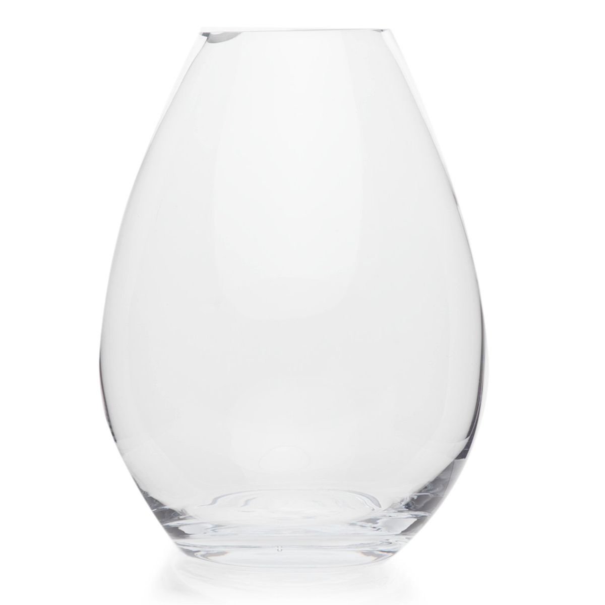 MICA - Florero Transparente Oval Vidrio 25x75cm