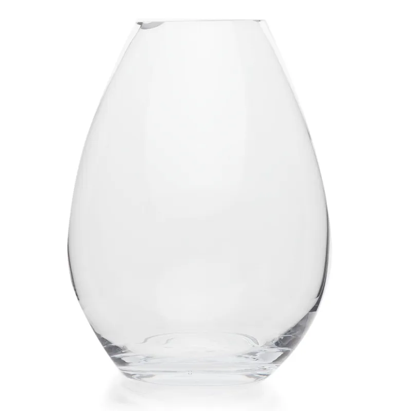 MICA - Florero Transparente Oval Vidrio 25x75cm