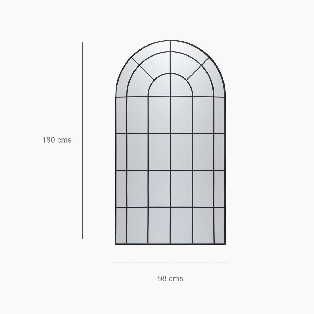 BASEMENT HOME - Espejo Cuerpo Completo Arco Ventana 180x98cm